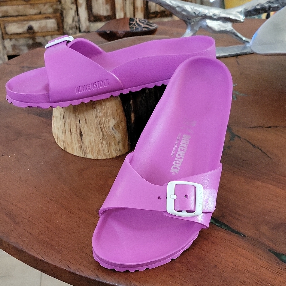 Birkenstock Madrid Women's Bold Purple Sandals, EVA, Adjustable Buckle